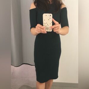 H&M Dark Green Midi Dress